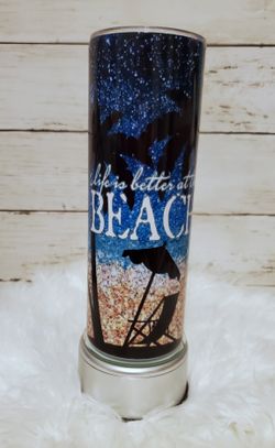 20oz Stainless Steel Beach Tumbler 