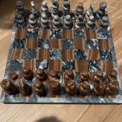 Hand Carved Marble Chess board Set Marble Chess board Pieces Vintage Onyx Marble Chess Set