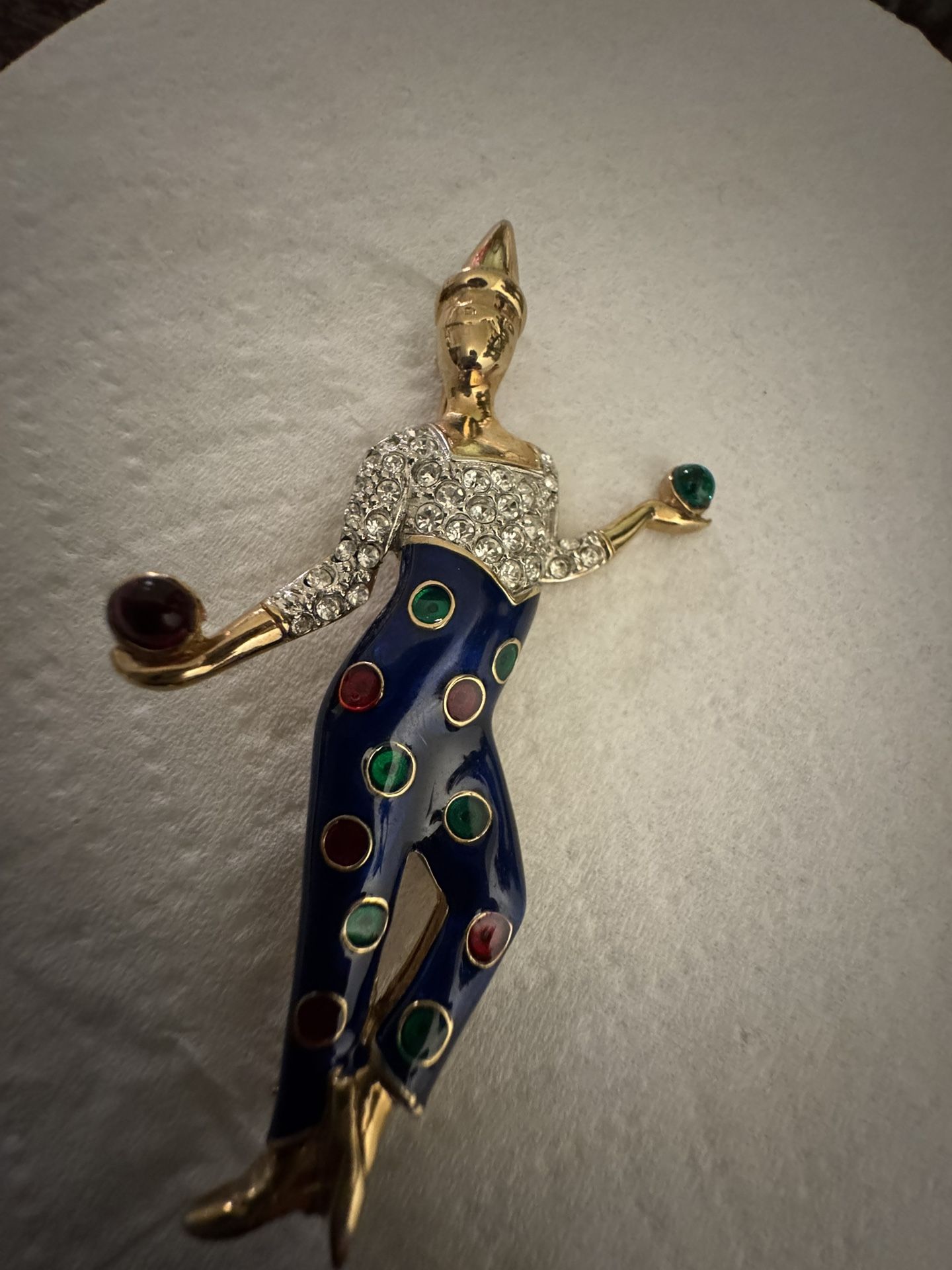 Vintage CAROLEE Harlequin Pierot Juggler