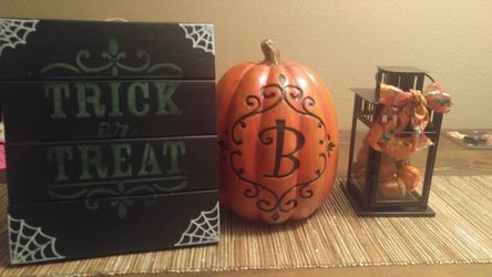 Custom-made holiday decoration signs.