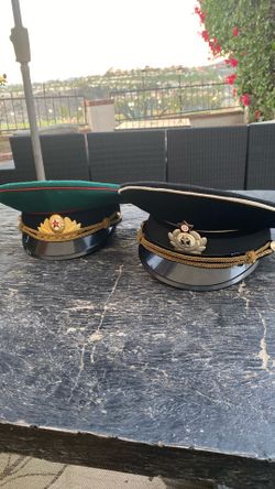 Soviet Russian Army And Navy Officer Visor Hats
