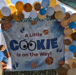Cookie theme, baby shower backdrop