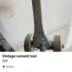 Vintage Cement Tool