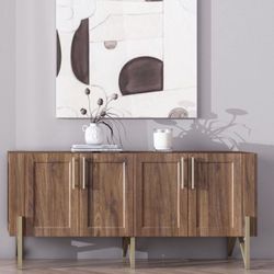 Modern/Contemporary Dark Walnut TV Stand (Accommodates TVs up to 55-in)