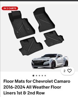 BRAND NEW ALL WEATHERED FLOOR MAT SET FOR A 2016-2024 CHEVY CAMARO - $45 OBO