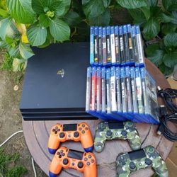 4 Brand New Controllers & 20 Games with 2020 PS4 Pro 1000GB. So Just PS4 1 Control $200!. $20 per Game X 20 Is $400!  $30! Per control. $690! Around $