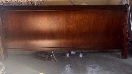 Cherry Cal king bed frame