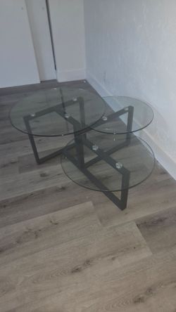 3-Tier Multi-Level Glass Coffee Table