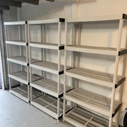 5 Rubbermaid Shelves $20 each