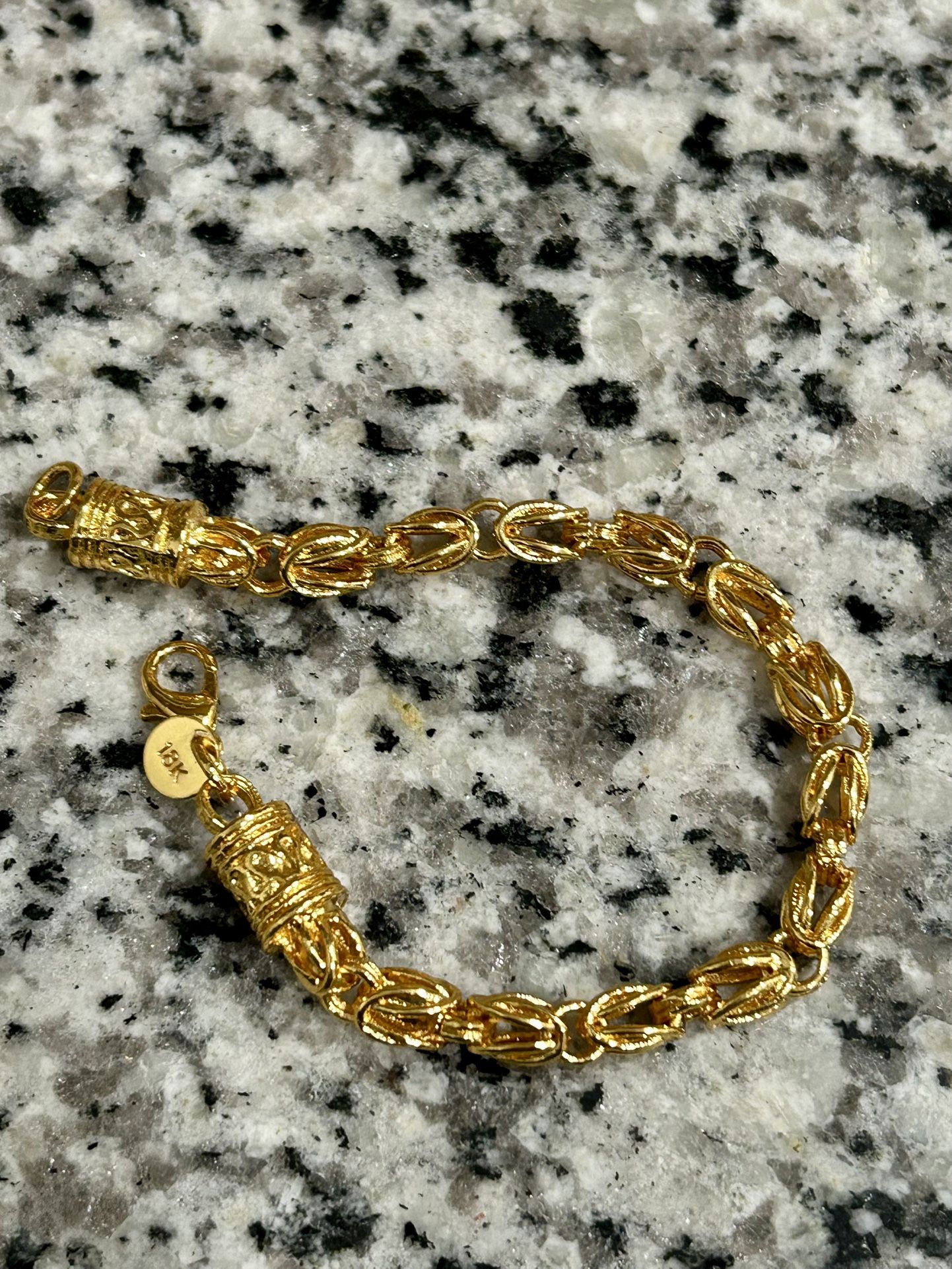 New 18ktgp Braided Chain Bracelet