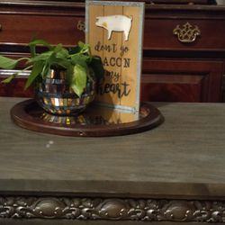 Silver Rustic End Table