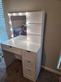 Vanity with chair