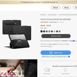 (Brand: ZUGU) (100% New, Unopened) Case for iPad Pro 12.9 inch (5th / 6th Generation)