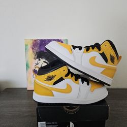Size 13c - Kids Yellow Jordan 1's - $85