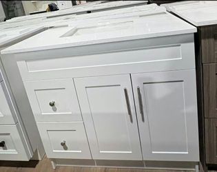 30 Inch White Color (Brand New In Box) With Countertop And Single  Sink