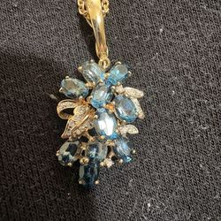 Blue topaz necklace