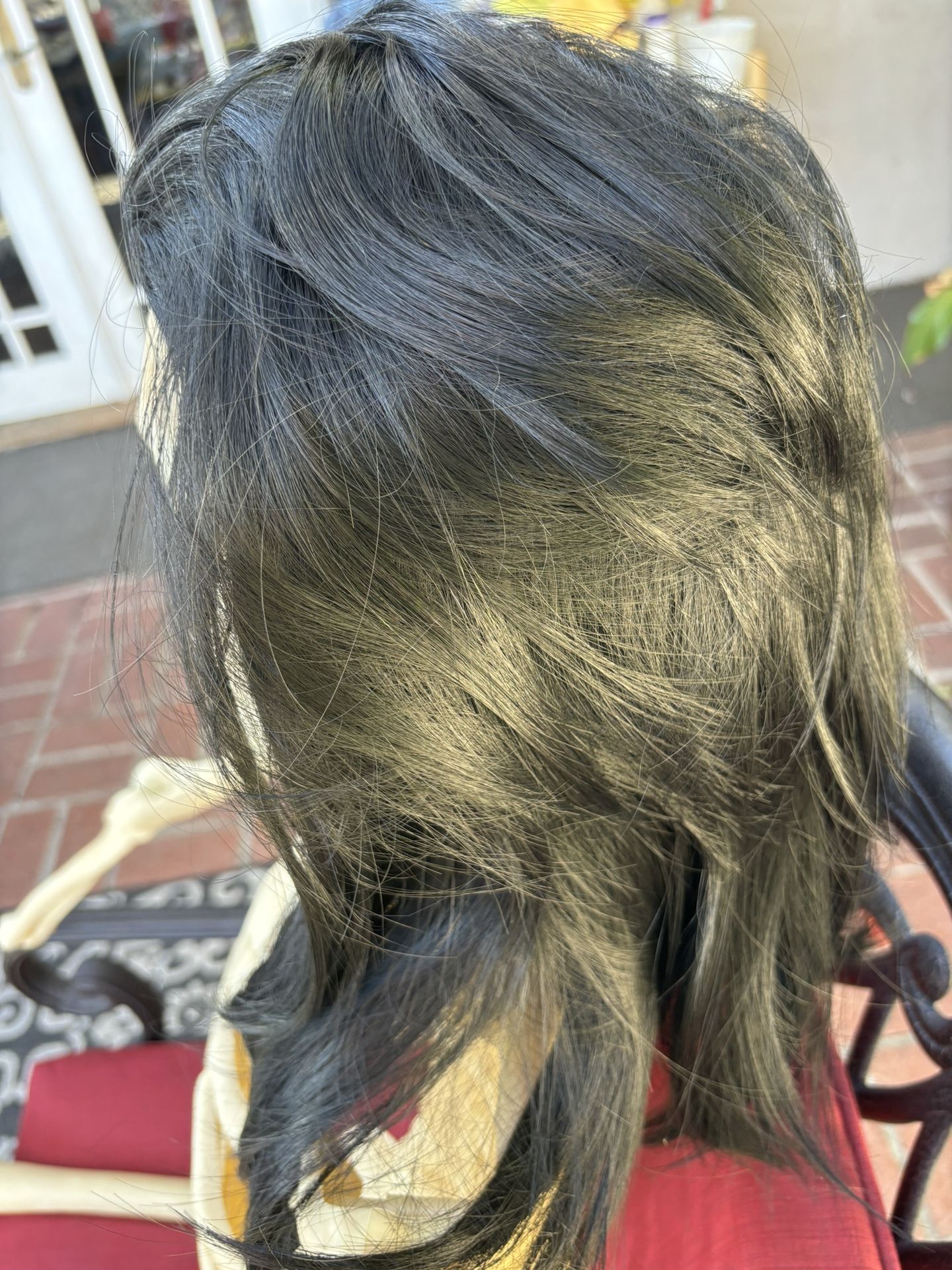 Medium Length Black Wig NEW
