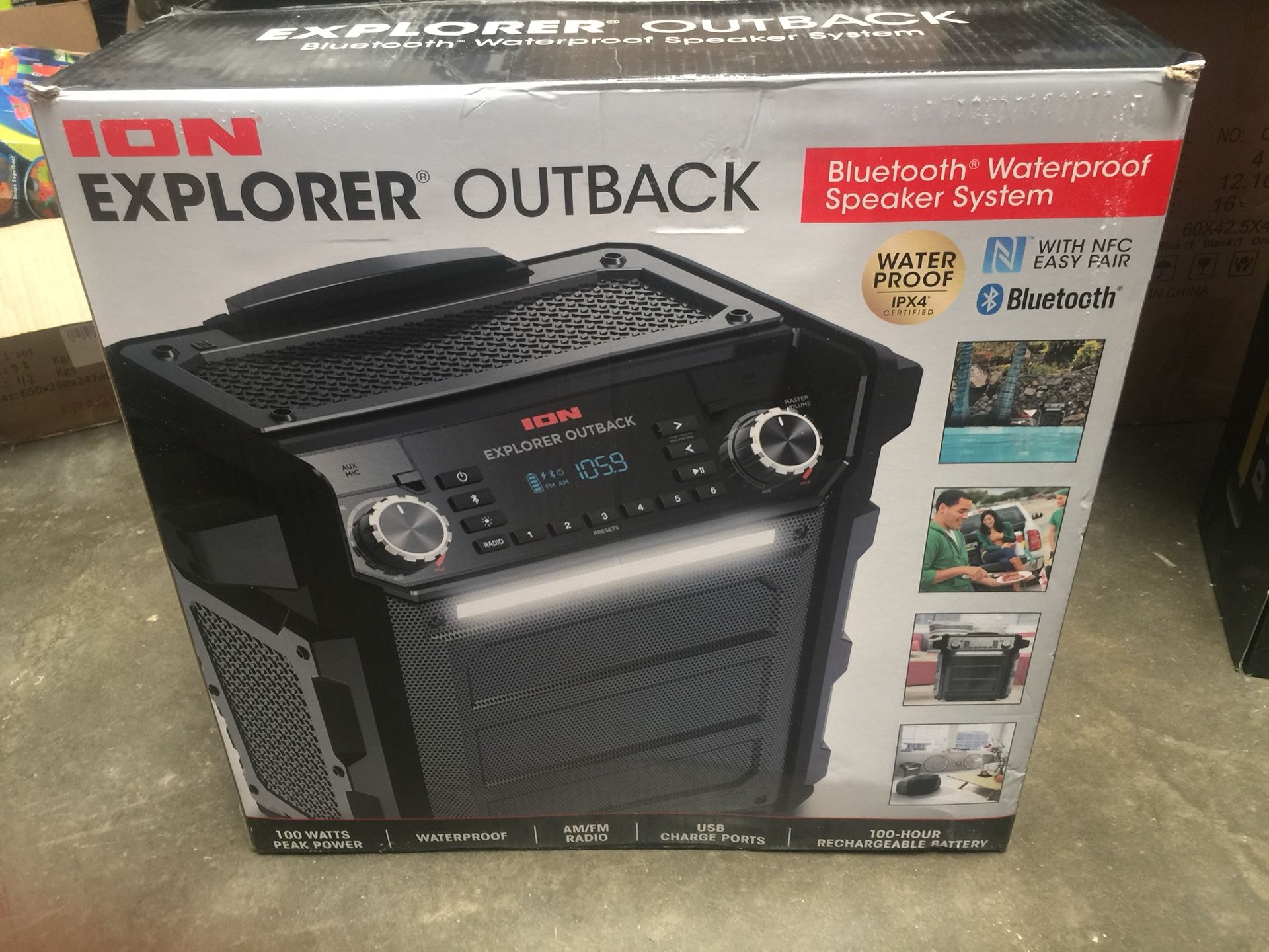 New ion explorer outback portable rechargeable bt mega bass usb