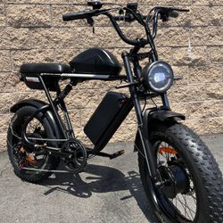 NEW  3000W /52V Dual Motor, 46ah(Total) Twin Dual Battery, Electric E Bike, 38mph, 5’4-6’5(Rider)