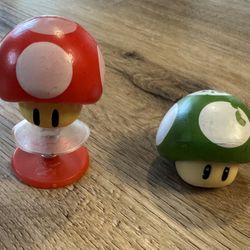 Mario Bros Mushroom Toad Figurines
