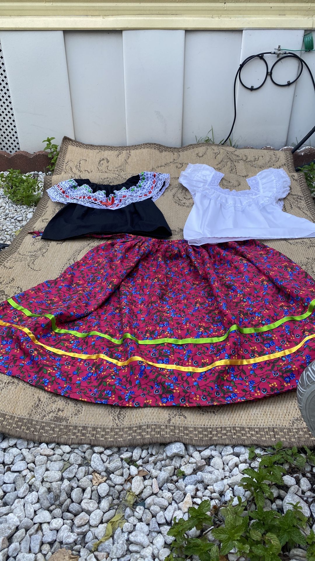 Girl. Blouse dress Mexican clothing. Skirt $33. Each