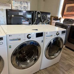 LG washer and dryer set electric with warranty
