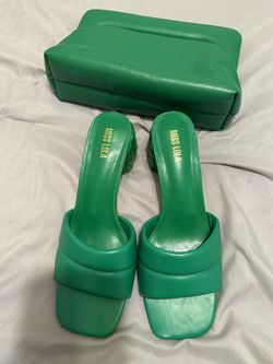 Green Purse And Shoes