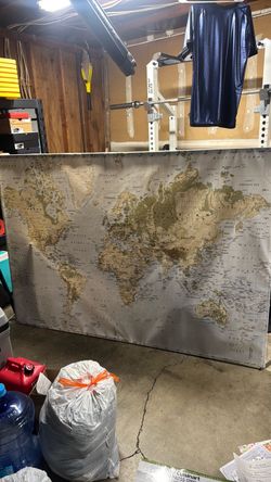 Large World Map Wall Canvas