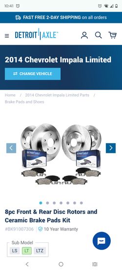 2014 impala limited brake set