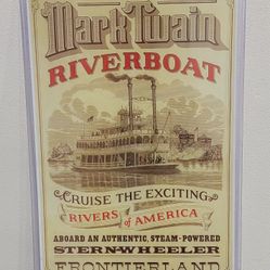 Mark Twain Riverboat Disney Collectors Poster