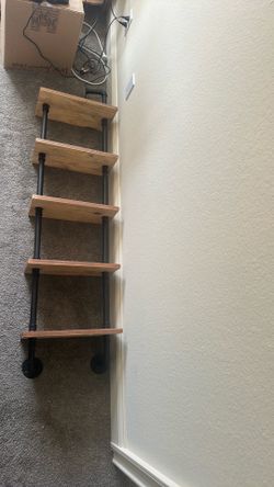 Industrial floating shelves