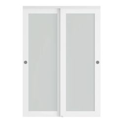 80" Frosted Glass Sliding Closet Doors