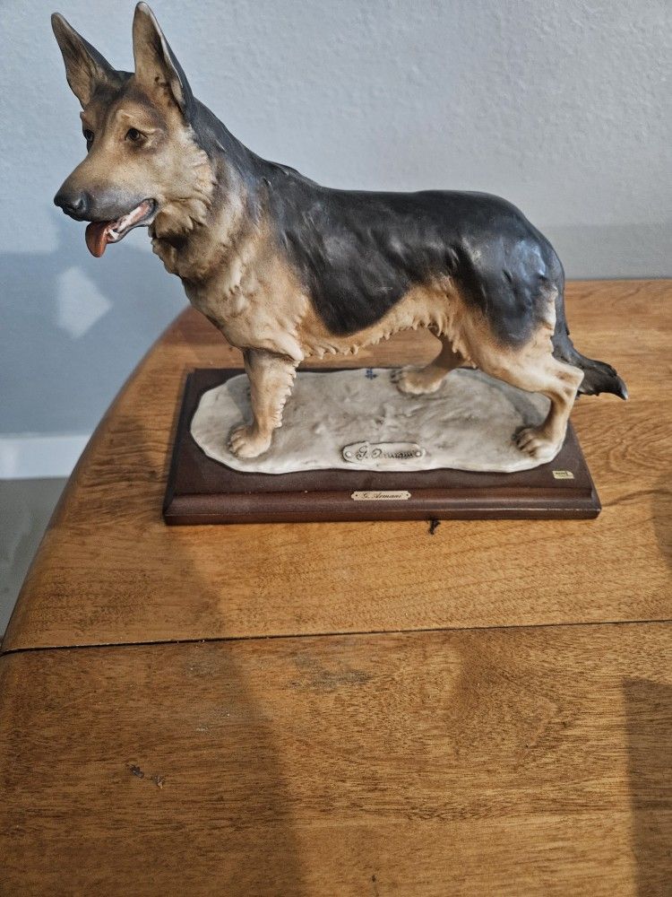 G. Armani German Shepherd Statue