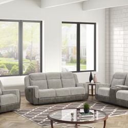 3 Piece Fabric Reclining Set