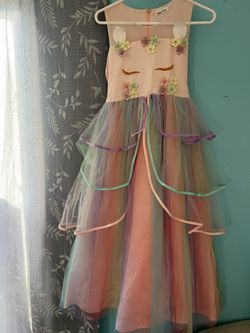 Cute Unicorn Dress Size 10/12 