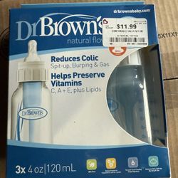 Dr Brown 4oz Bottles 3 Pack 
