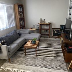 Grey Mid Century Style Couch! 250 Or Best Offer! 