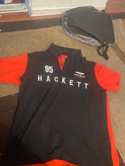 Hackett Aston Martin Racing Polo Shirt - Black/Orange - Trade/Deliver
