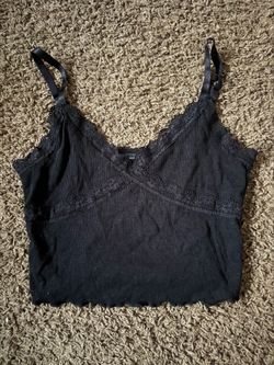 Black size S, v cut tank top