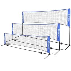 10ft. Height Adjustable Volleyball, Soccer, Tennis, Badminton Net