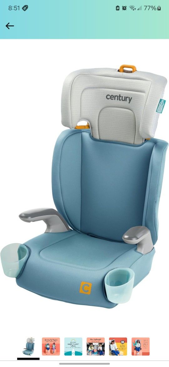 2-in-1 BOOSTER SEAT: For big kids 40-120 lb, it transforms from highback to backless