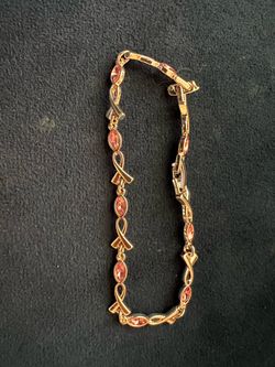 Silver tone awareness bracelet