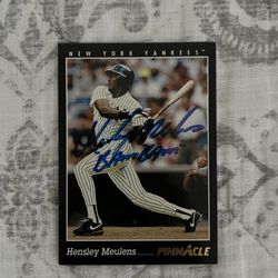 NEW YORK YANKEES HENSLEY MEULENS  “BAM BAM” SIGNED CARD