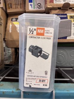 Halex 1/2 in NM Plastic Connectors, Contractor Clear Pack