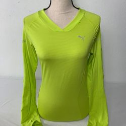 Puma Neon Athletic Performance Long Sleeve Shirt/ Top Womens Size  L/ Large  T Tee Gym Activewear