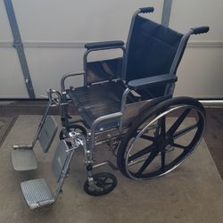 🔥 Wheelchair ♿️ Hospital Grade Medical Injury Recovery Mobility Transport Wheel Chair Wide 18in Brakes Comfortable Folding Portable Durable Footrests