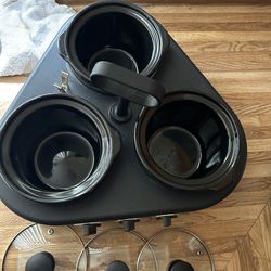 Parini 3 compartment dip warmer