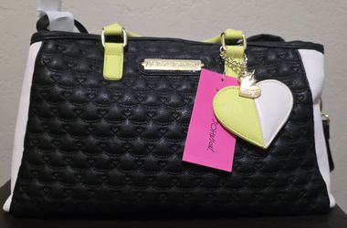 Betsy Johnson Satchel Bowler Black