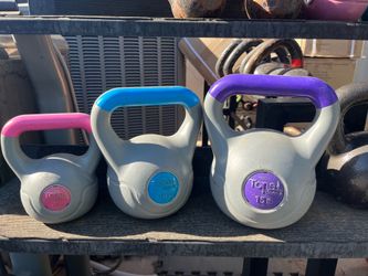 5-15 lb kettlebell set plastic