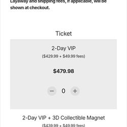 2 day vip wristband with collectable magnet to beyond wonderland